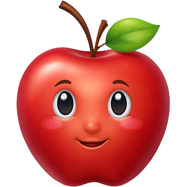 simple apple emoji