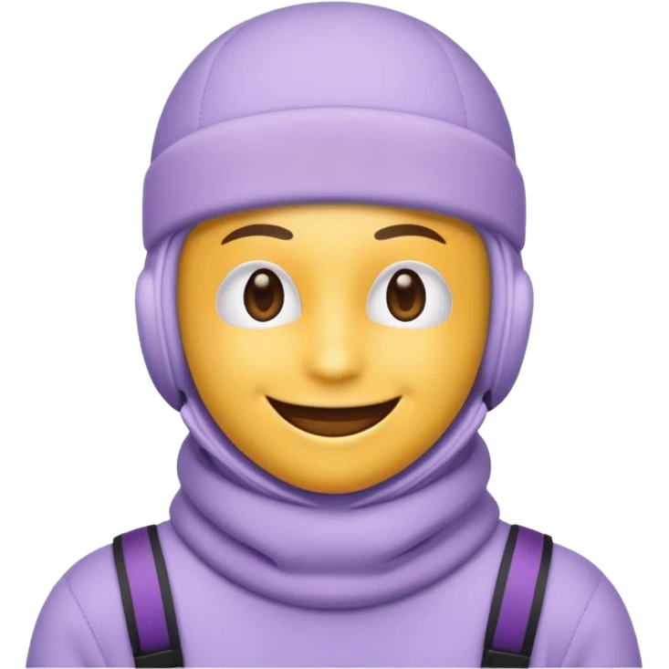 emoji in a pastel lavender ski mask  emoji