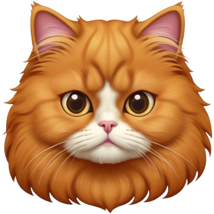 cinematic-adorable-big-eyed-fluffy-solid ginger-persian-cat-portrait-emoji,-head-tilted-playfully-with-a-sweet-expression,-fluffy-solid ginger-fur,-simplified-yet-irresistibly-cute-features-with-large,-expression, solid ginger persian cat emoji