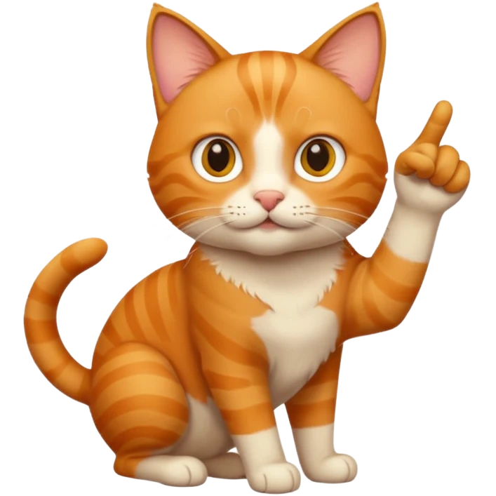 Cat that points right emoji