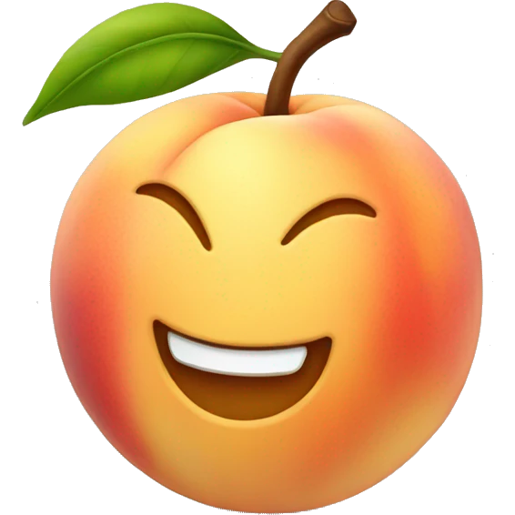 smiling peach fruit emoji emoji