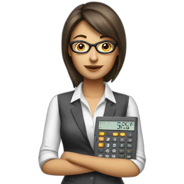 accounting woman with calculator emoji