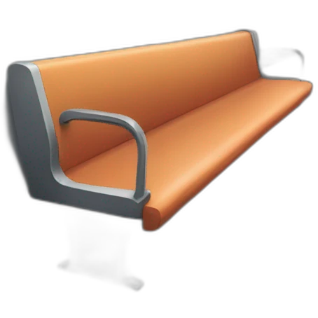 Empty train seat with coat lie on it emoji