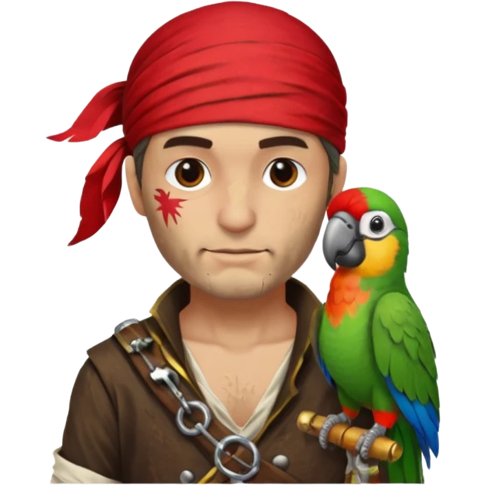pirate and parrot emoji