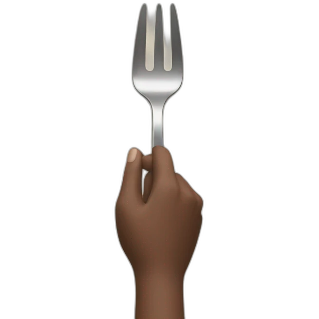 a fork being held by someone emoji