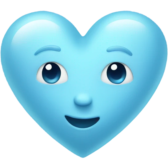 Pastel blue heart emoji