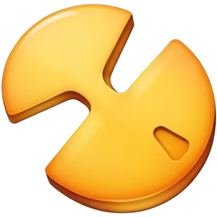 Quarter of an x emoji