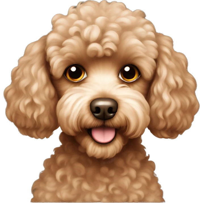 Brown maltipoodle emoji