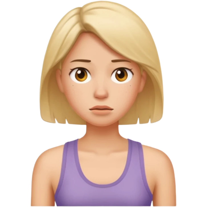 mulher com muito calor emoji