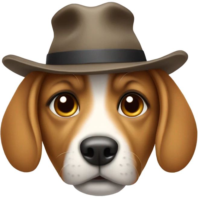 Dog wearing a hat emoji