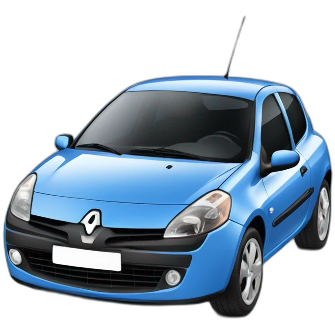 car Renault clio 3 blue emoji