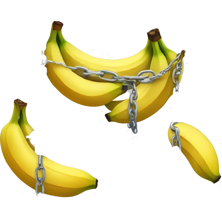 Bananas wrapped in a chain emoji