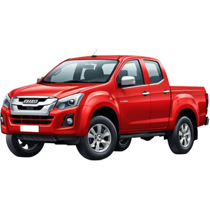 red isuzu d-max pickup truck driving  emoji