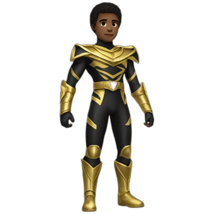 black gold power ranger full body emoji