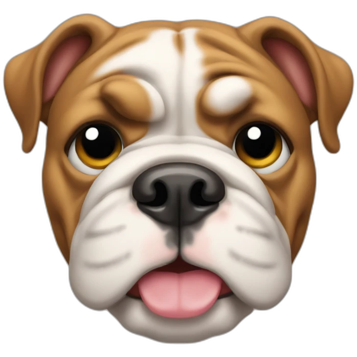 bulldog-winking emoji