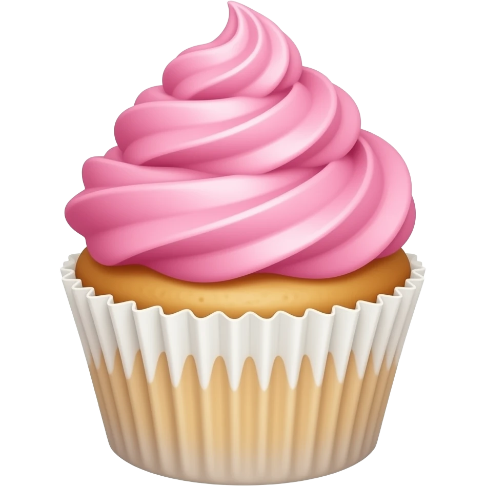 Cupcake with pink icing emoji