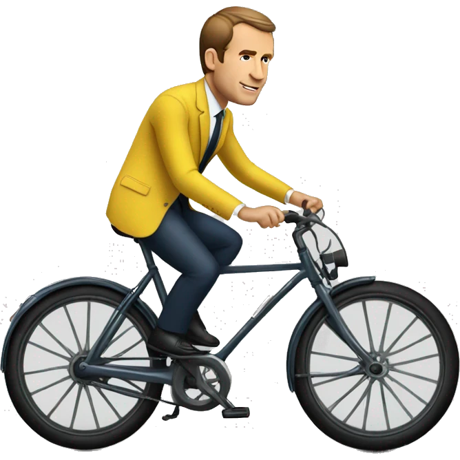 macron sur vélo emoji