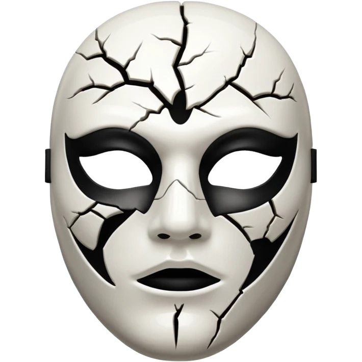 Máscara rachada emoji