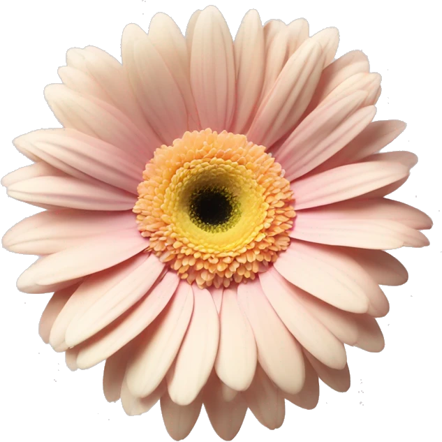 pale pink and pale yellow one flower gerbera emoji
