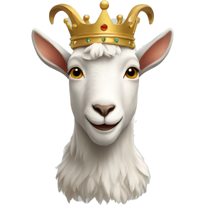Goat with crown emoji