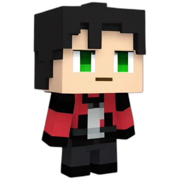 Kurosaki Ichigo estilo minecraft dando pulgar arriba emoji