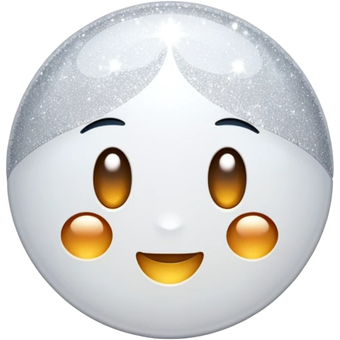 white glory glitter emoji