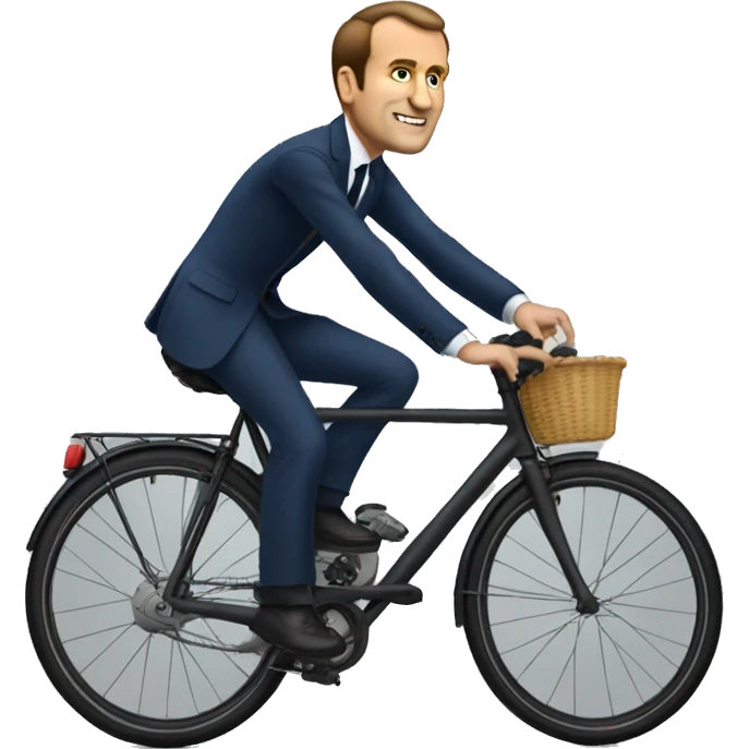 Macron fait du vélo  emoji