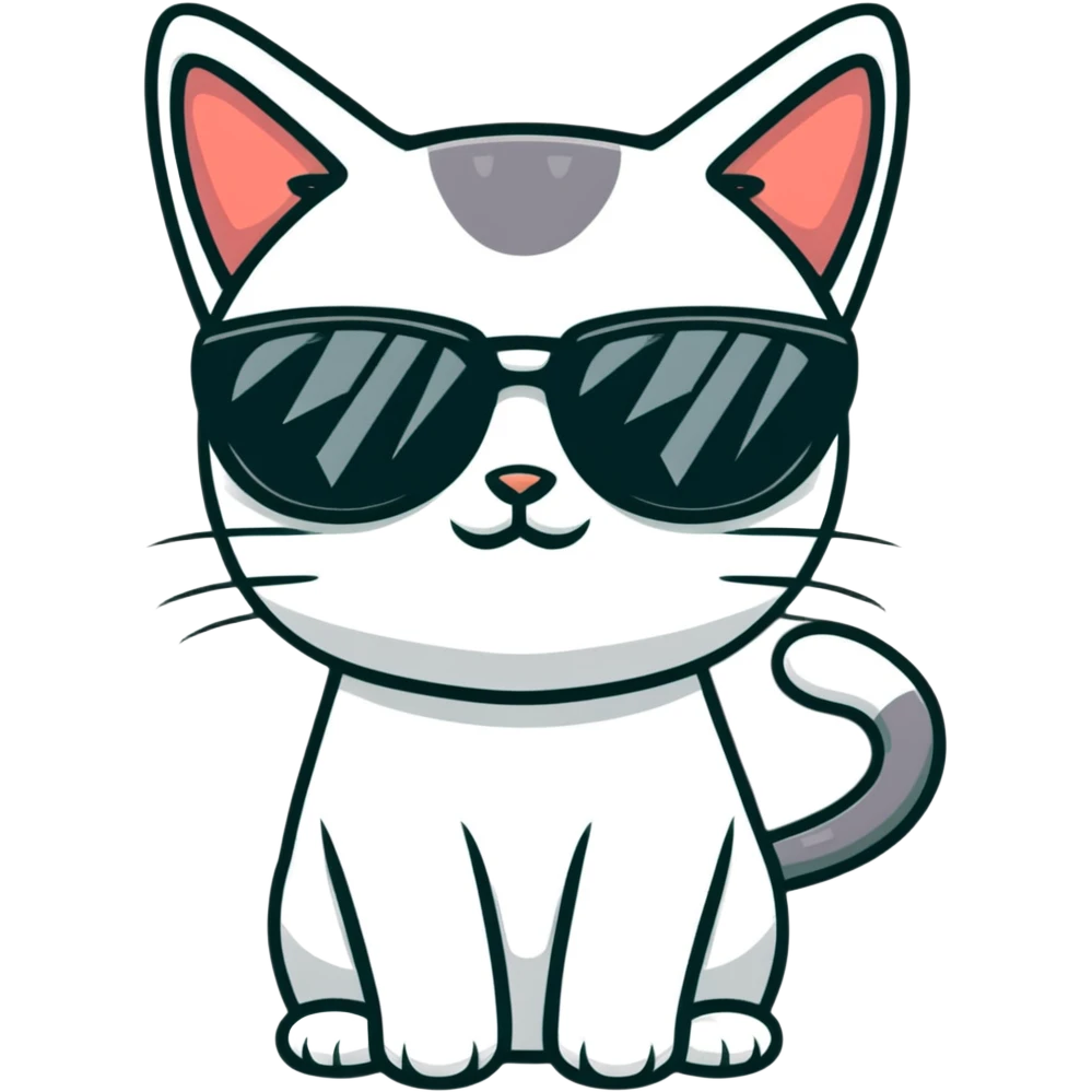 Cat with sunglasses emoji