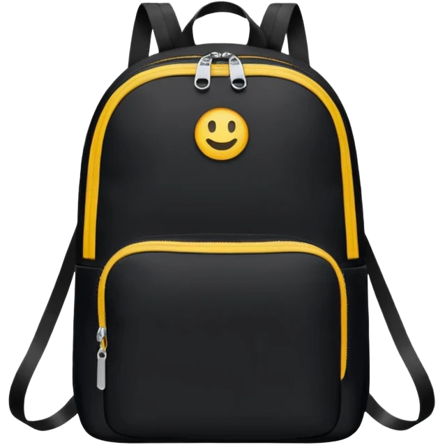sac a dos plat noir type sport emoji