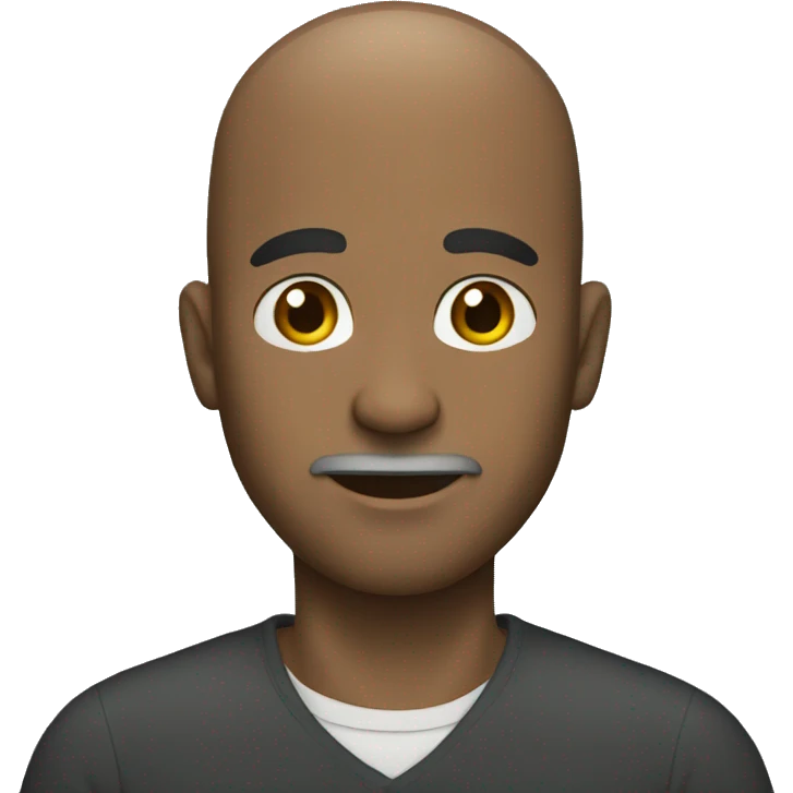 bald black man with a slight gray beard emoji