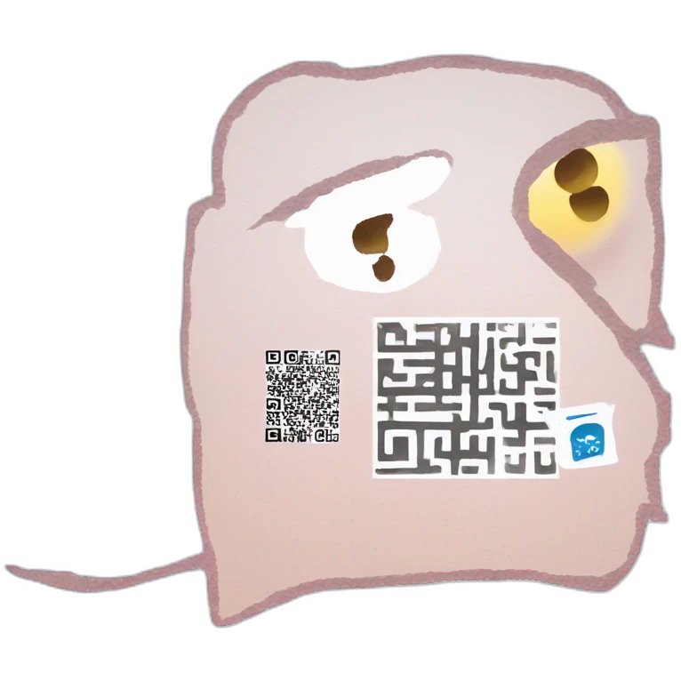 qr code on white background emoji
