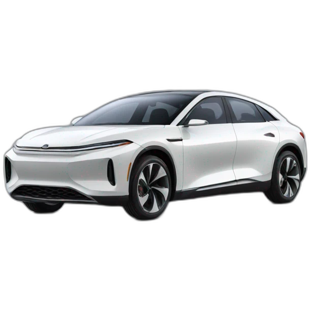 future sedan car of 2030 without logo red color emoji