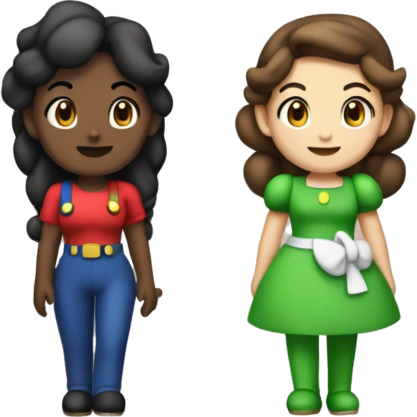 Mario and Luigi as girls emoji