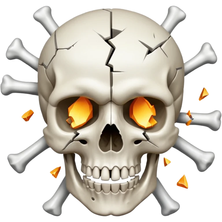 Skull head blow up emoji
