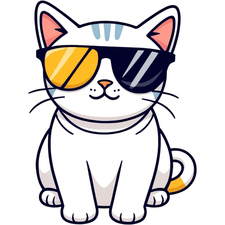 Cat with sunglasses emoji