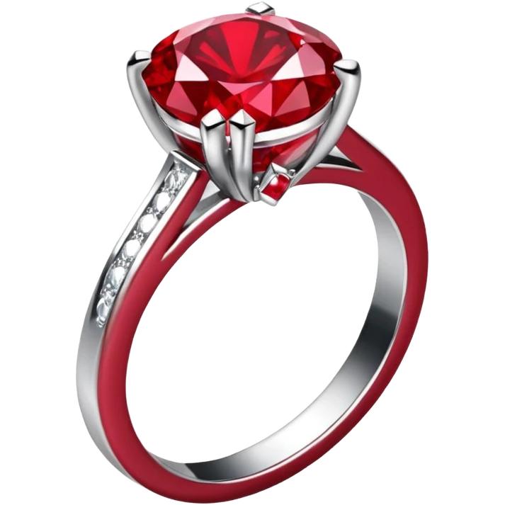 glitter rubi diamond married ring prata emoji