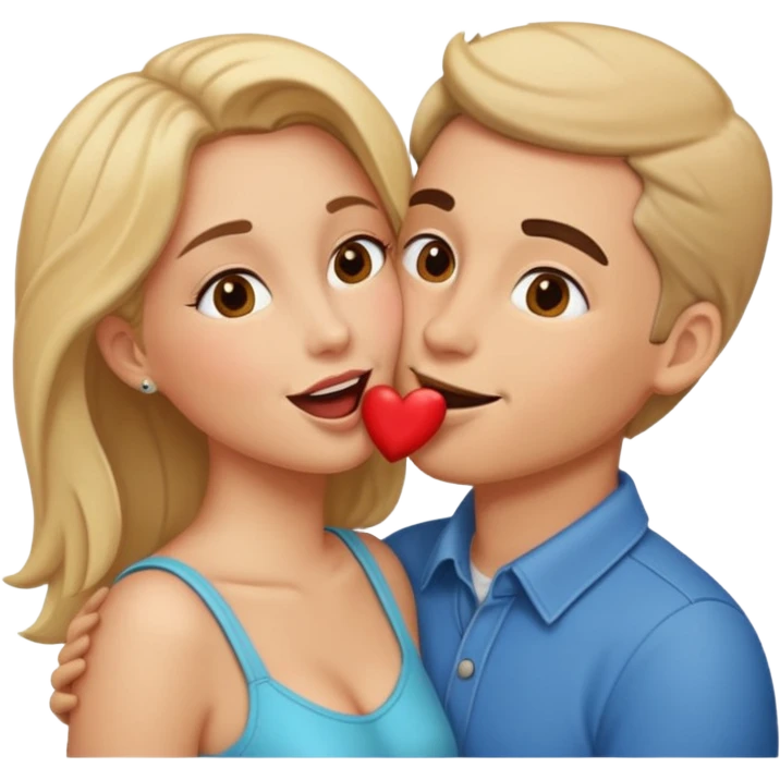 Öpüşen çift emoji