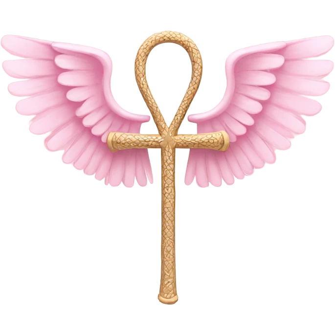 Light pink ankh with wings emoji