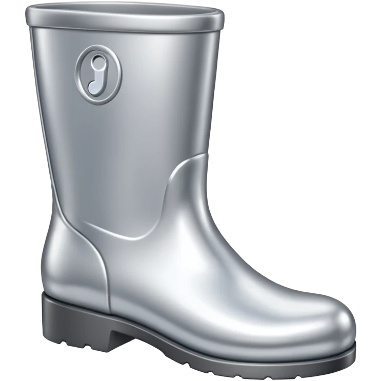 all silver toy boot emoji