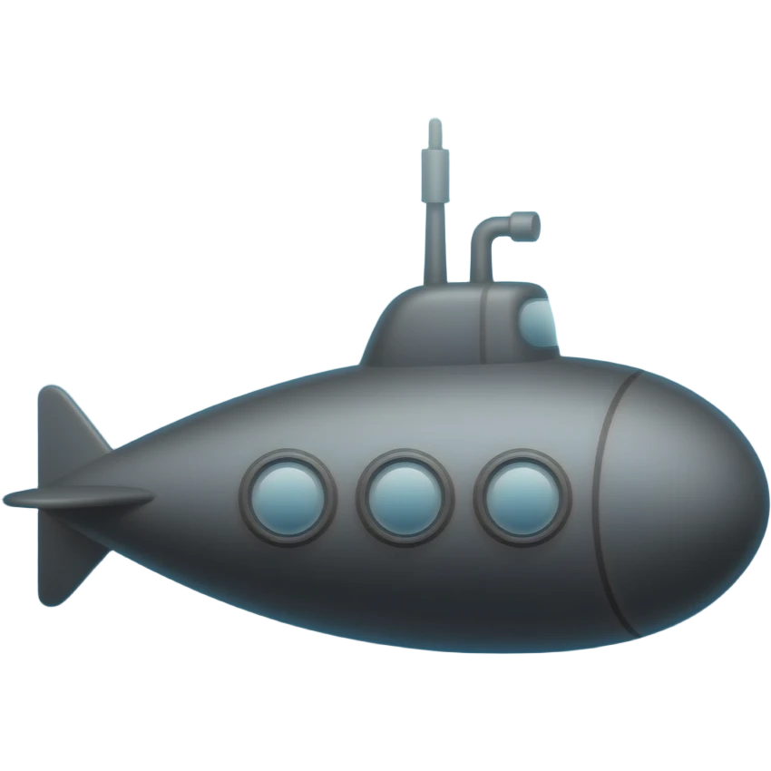deep work emoji that looks like a simply submarine underwater emoji
