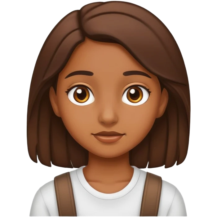 Chica morena adolescente  emoji