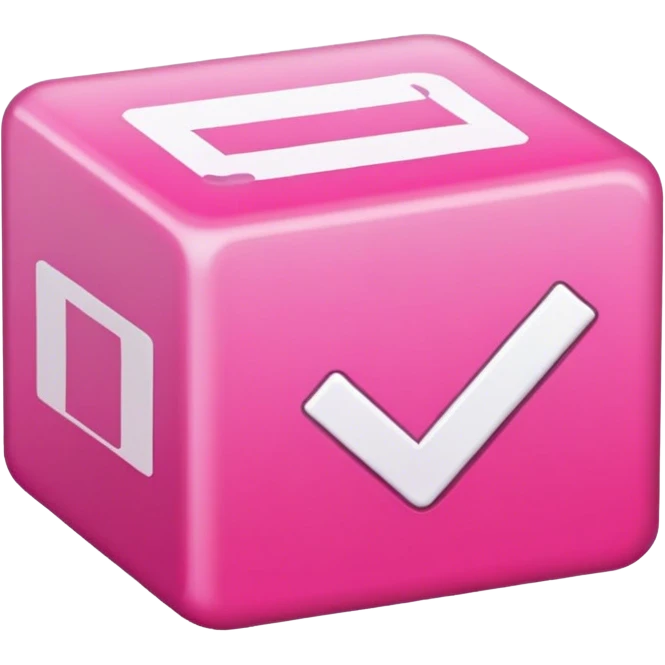 pink check box emoji
