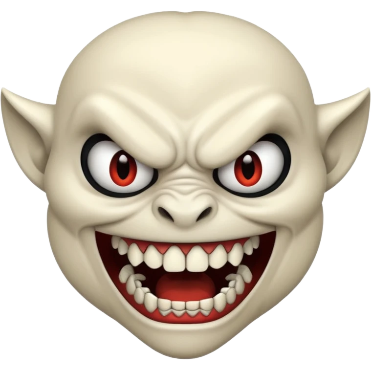 Evil face emoji