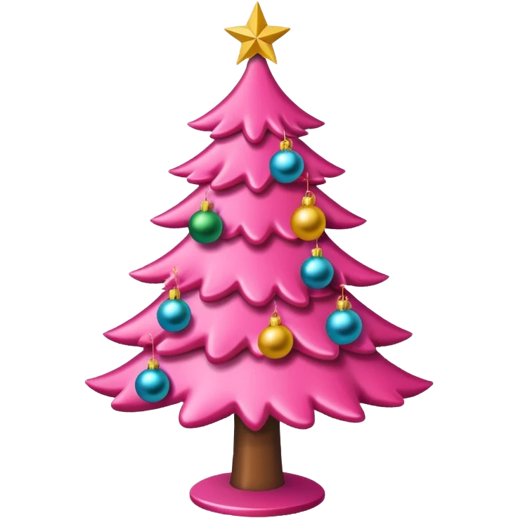 Christmas pink emoji