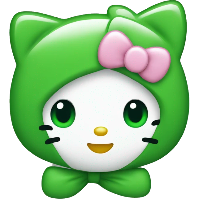 green hello kitty  emoji