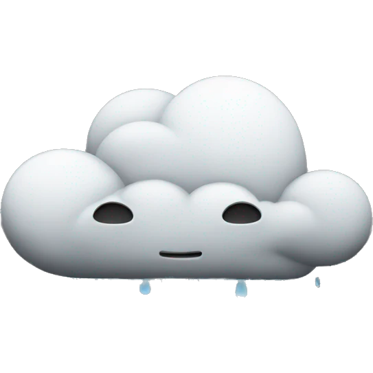 cloud with black rain emoji