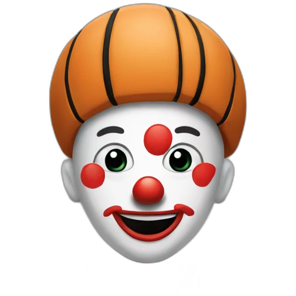 Un clown qui fais du basket  emoji