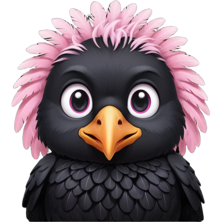 really cute adorable baby crow emoji