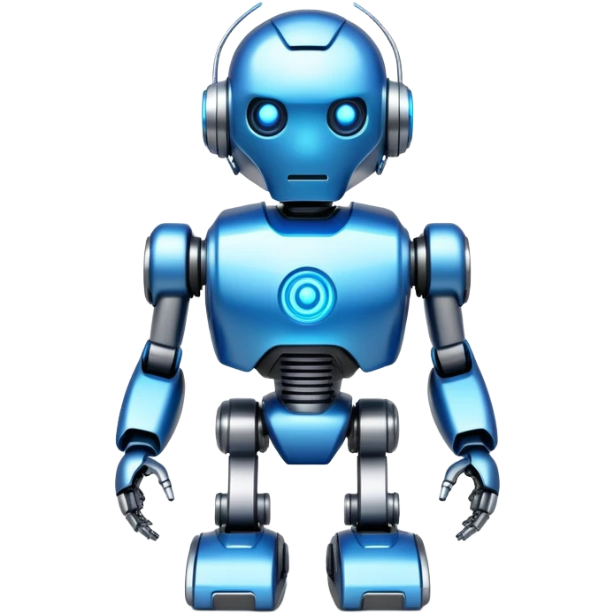 futuristic AI robot with glowing elements emoji