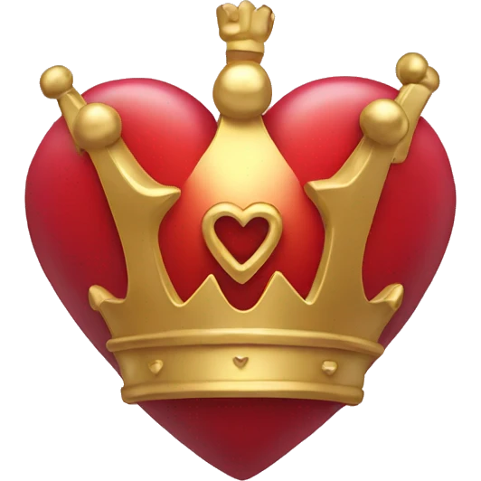 heart half with golden crown emoji